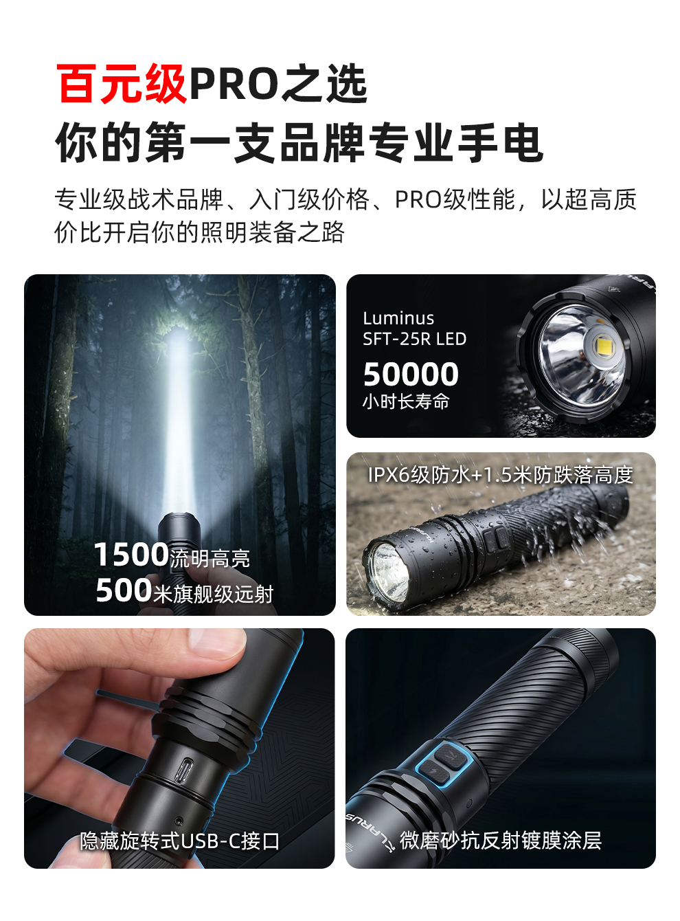 百元级PRO之选 你的第一支品牌专业手电